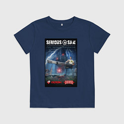 Футболка хлопковая детская Serious Sam 1 - second encounter, цвет: тёмно-синий