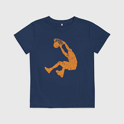 Футболка хлопковая детская Shaq dunk, цвет: тёмно-синий