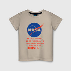 Детская футболка Nasa полёт на луну