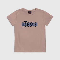 Футболка хлопковая детская Depeche Mode - personal jesus logo, цвет: пыльно-розовый