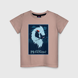 Детская футболка Мононоке волчица