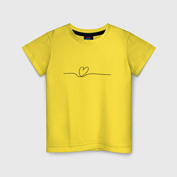 Детская футболка Любовь в одну линию