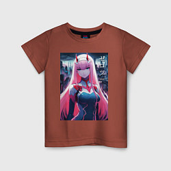 Детская футболка Darling in the Franxx - zero two - ai art