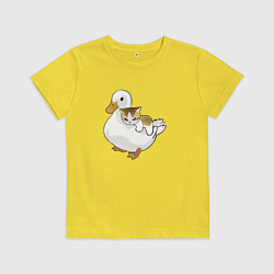 Детская футболка Утка с другом котёнком
