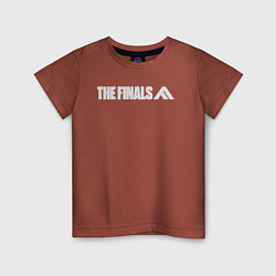 Футболка хлопковая детская The finals logo, цвет: кирпичный