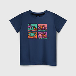 Детская футболка Человечки и дельфины