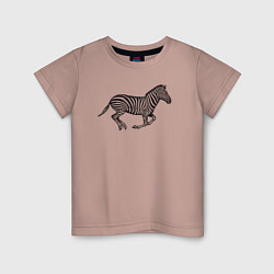 Детская футболка Профиль скачущей зебры