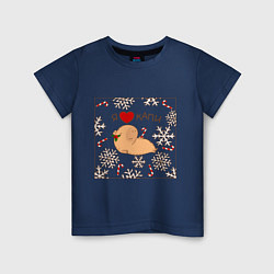 Детская футболка Капибара: я люблю капи