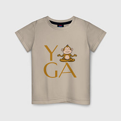 Детская футболка Йога - обезьяна