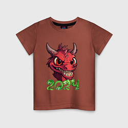 Детская футболка Символ года 2024 маленький дракоша