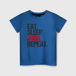 Детская футболка Eat sleep judo repeat