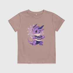 Детская футболка Фиолетовый дракон в свитере