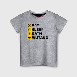 Детская футболка Еда сон ванна Wu-tang