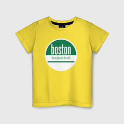 Футболка хлопковая детская Boston basket, цвет: желтый