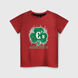 Футболка хлопковая детская Boston Celtics style, цвет: красный