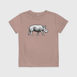 Детская футболка Носорожик спешит