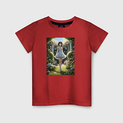 Детская футболка Kpop idol девушка в саду