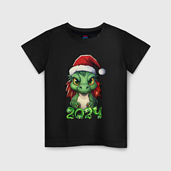 Детская футболка Дракоша 2024 новогодний