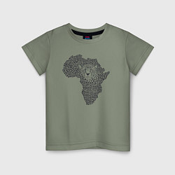 Детская футболка Африканский леопард