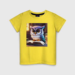Детская футболка Мультяшная мудрая сова