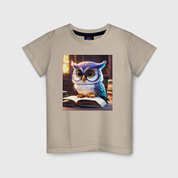 Детская футболка Мультяшная мудрая сова