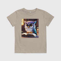 Детская футболка Мультяшная мудрая сова