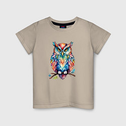 Детская футболка Цветастая сова