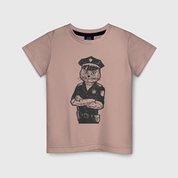 Детская футболка Кот полицейский