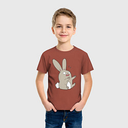 Футболка хлопковая детская Funny bunny, цвет: кирпичный — фото 2