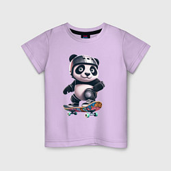 Детская футболка Cool panda on a skateboard - extreme