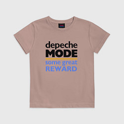 Футболка хлопковая детская Depeche Mode - Some Great Reward, цвет: пыльно-розовый