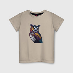 Детская футболка Красочная сова