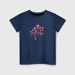 Детская футболка Дерево из сердечек - символ любви