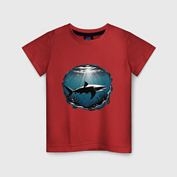 Детская футболка Акула в океане