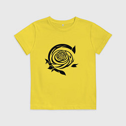 Детская футболка Трайбл узоры роза