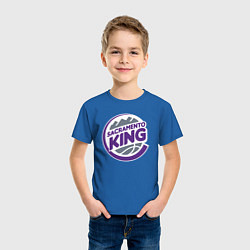 Футболка хлопковая детская Sacramento king, цвет: синий — фото 2