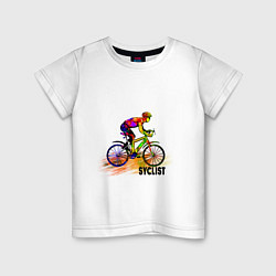 Детская футболка Велосипедист спортсмен