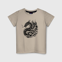 Детская футболка Японский дракон - ирезуми