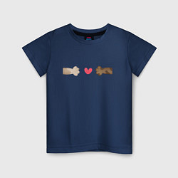 Детская футболка Кошачьи лапки и сердце