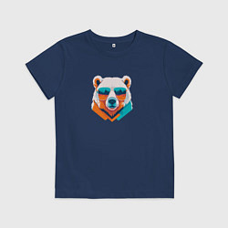 Детская футболка Стильный полярный медведь