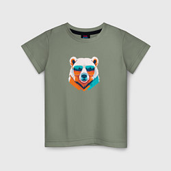 Детская футболка Стильный полярный медведь