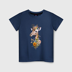 Детская футболка Жираф в цветах