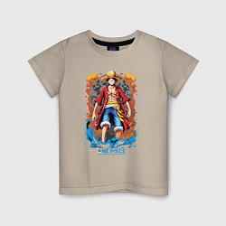 Детская футболка One Piece - загадочный Луффи