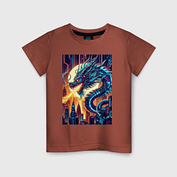 Детская футболка New year dragon - neon