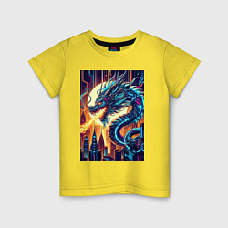 Детская футболка New year dragon - neon