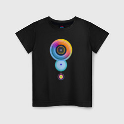 Детская футболка Цветные круги абстракция