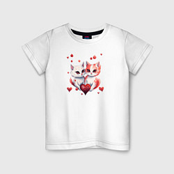 Детская футболка Пара котов влюбленных