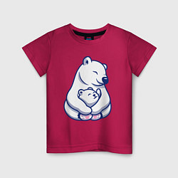 Детская футболка Семья белых мишек