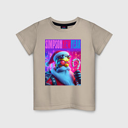 Детская футболка Simpson new year - cyberpunk