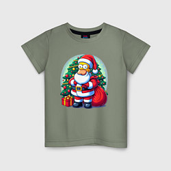 Детская футболка Santa Simpson - ai art